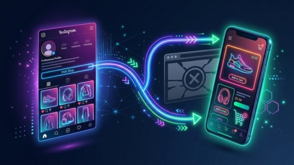 Carteira digital brilhante vazando moedas de neon no vazio cibernético, representando o dinheiro perdido por lojistas de dropshipping com checkouts não otimizados no Instagram.